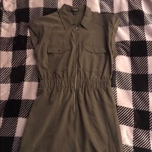 Short Army Green Dress